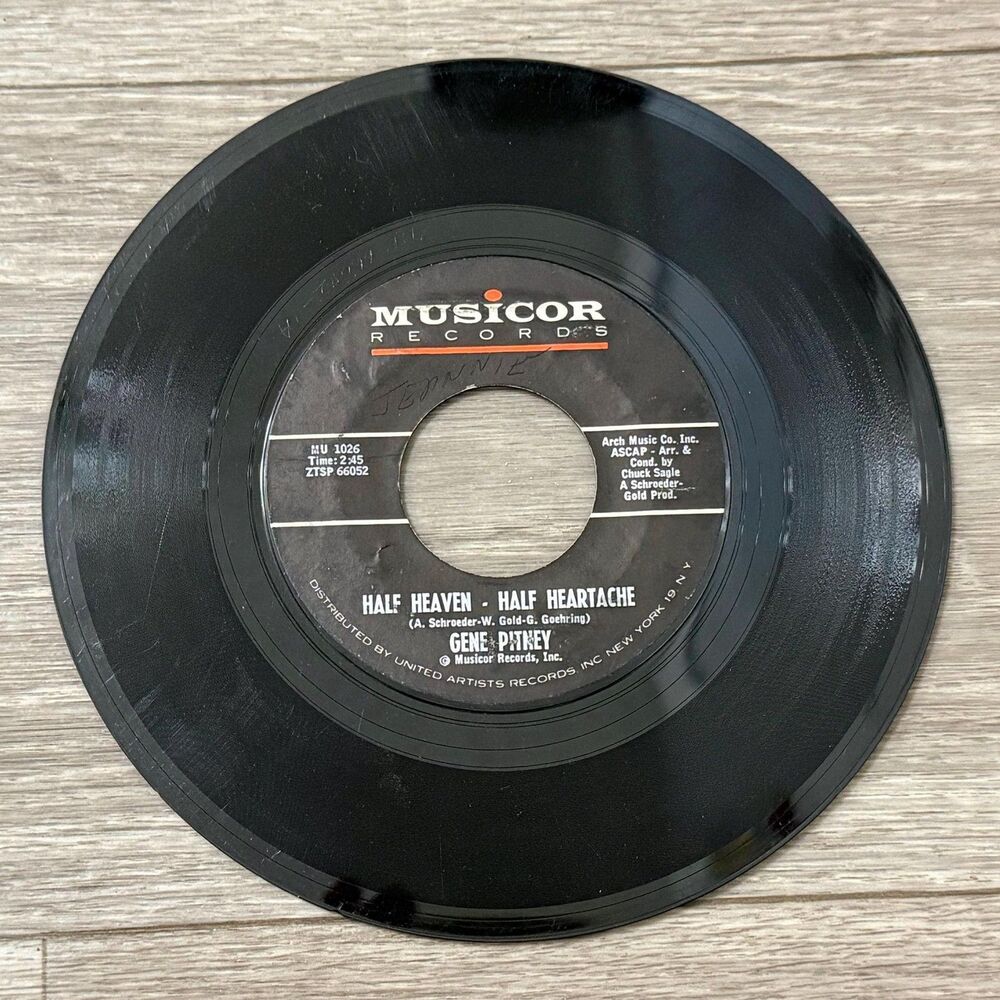 Gene Pitney 45 RPM Vinyl Single  Half Heaven Half Heartache, Tower Tall